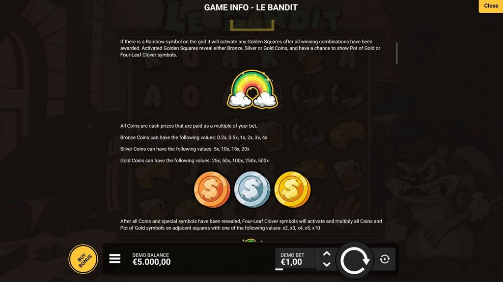 Le Bandit Slot Översikt 2025